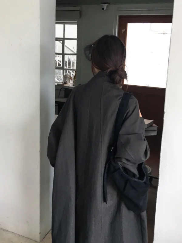 暮影寬袖長版大衣