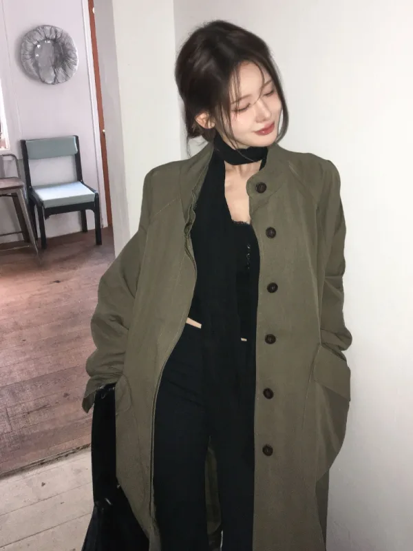 暮影寬袖長版大衣
