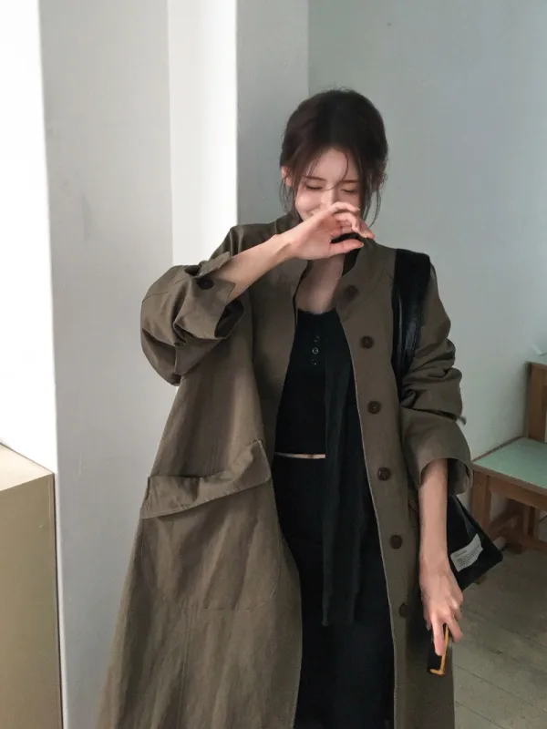 暮影寬袖長版大衣