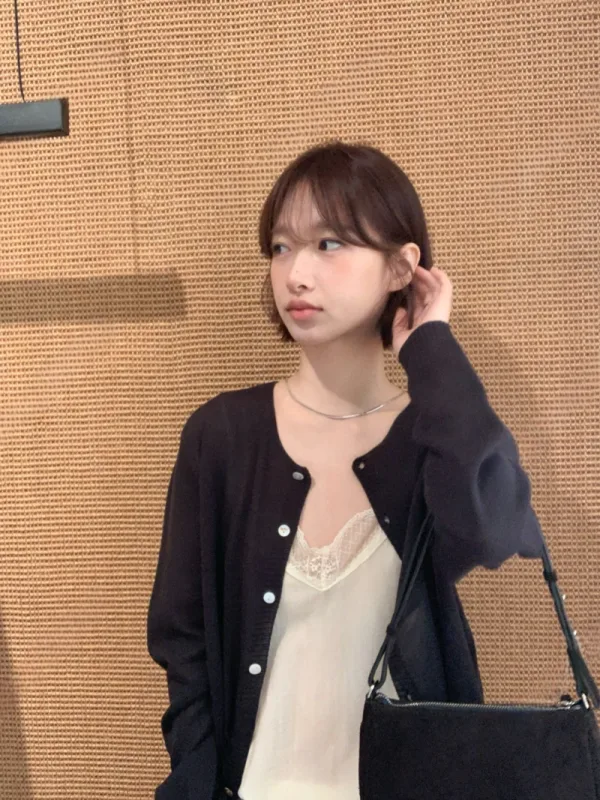 暖意日常柔針織開襟衫