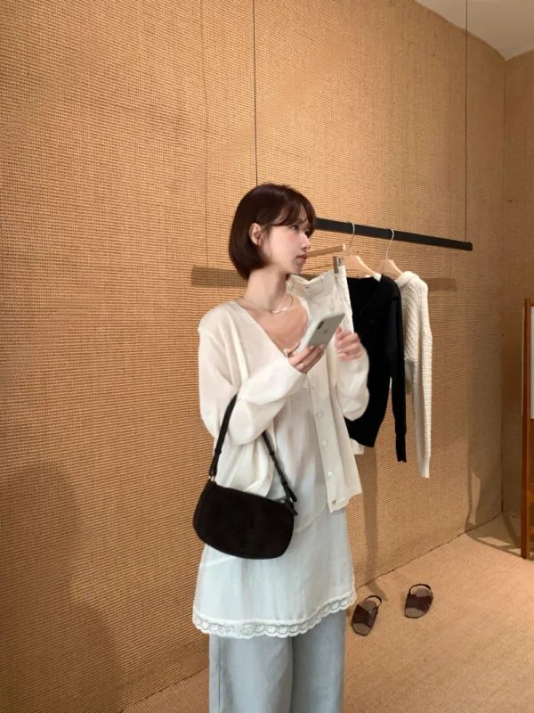 暖意日常柔針織開襟衫