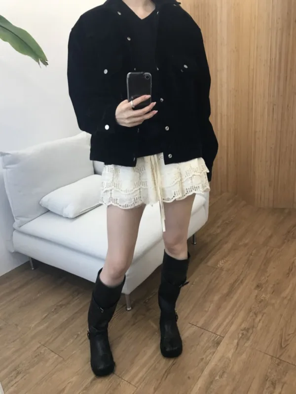 復古焦糖燈芯絨工裝外套