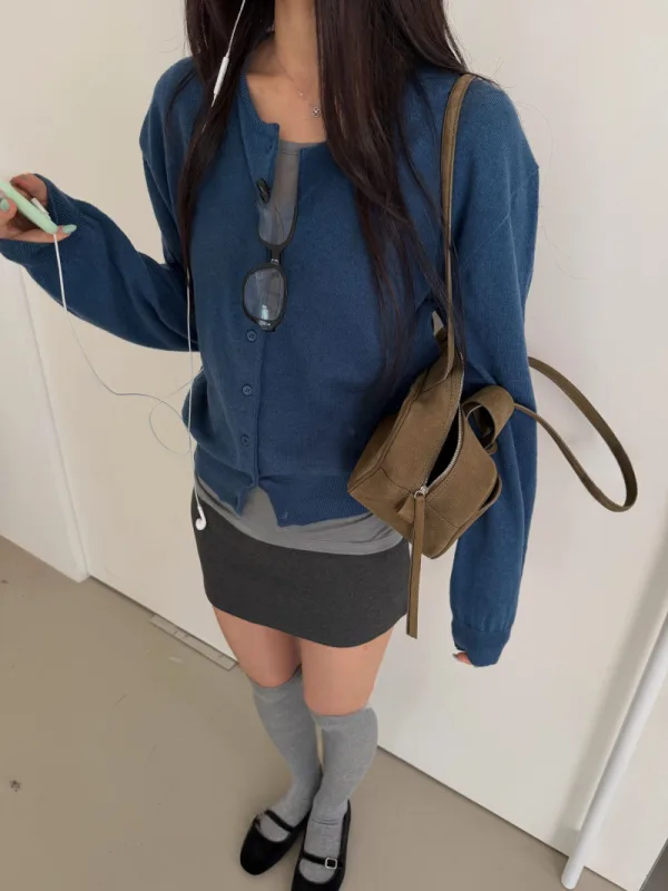 暖日柔 knit 羅紋針織開襟衫