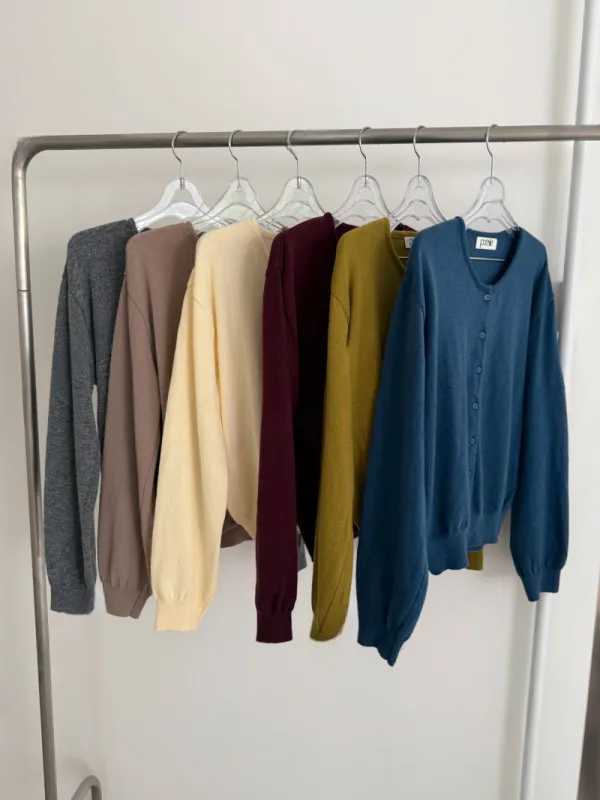 暖日柔 knit 羅紋針織開襟衫