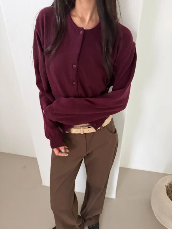 暖日柔 knit 羅紋針織開襟衫