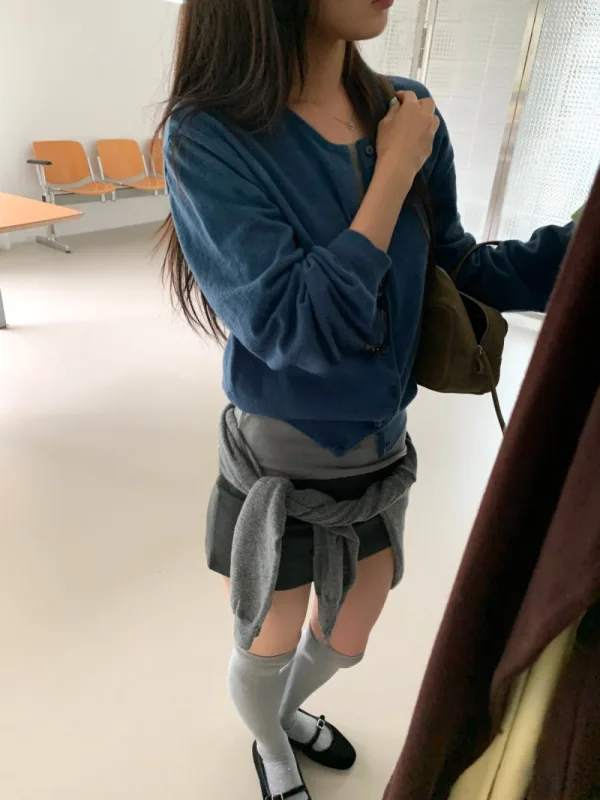 暖日柔 knit 羅紋針織開襟衫