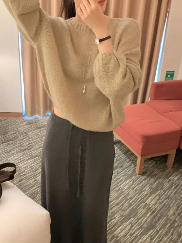暖霧慵懶感寬鬆針織衫
