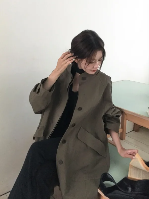 暮影寬袖長版大衣
