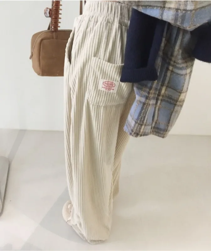 暖感日常・寬版羅紋長褲