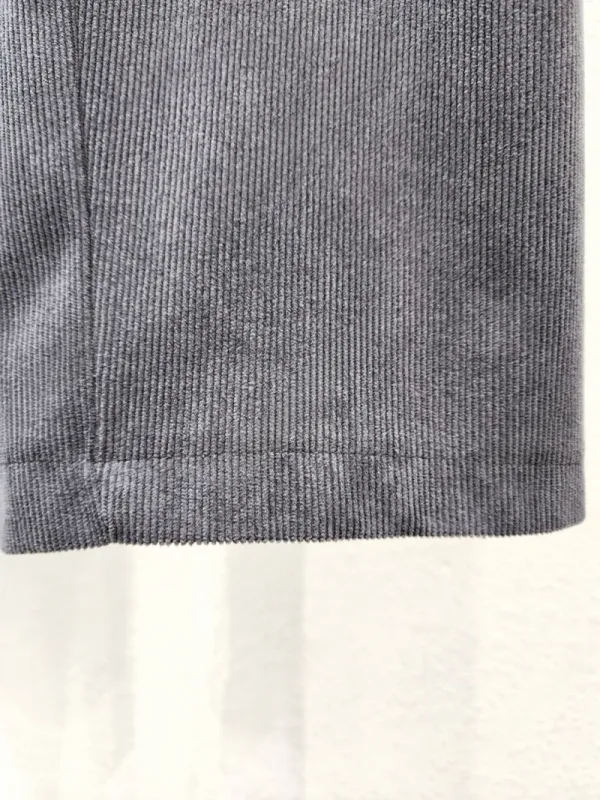 暖感燈芯絨工裝口袋寬褲