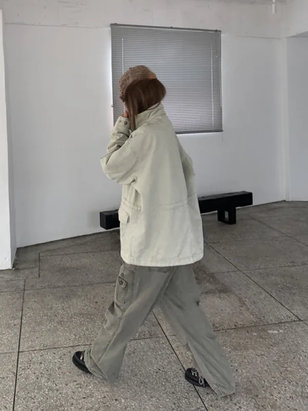 復古工裝多口袋寬版長褲