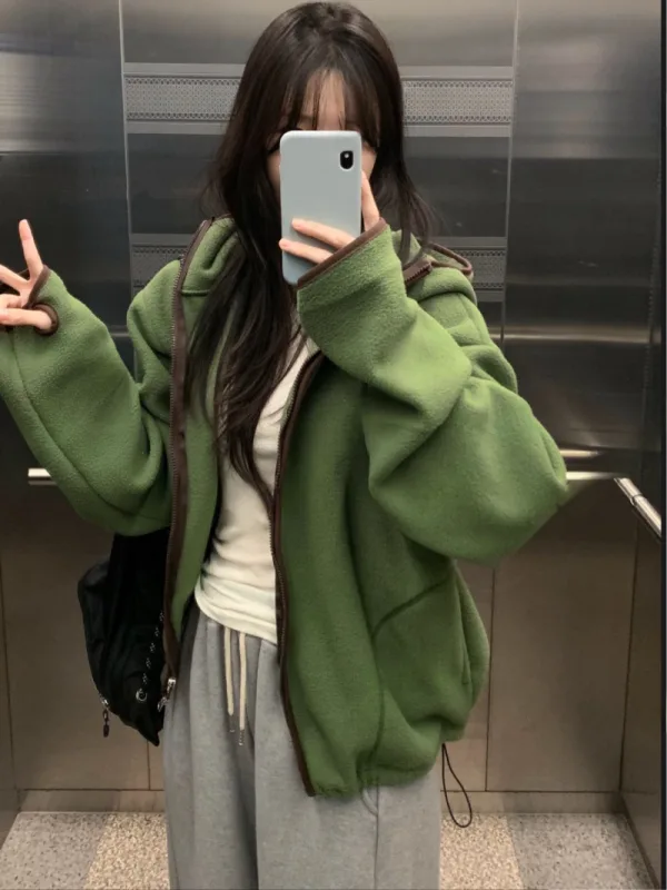 森野暖意刷毛連帽外套