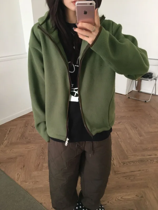 森野暖意刷毛連帽外套