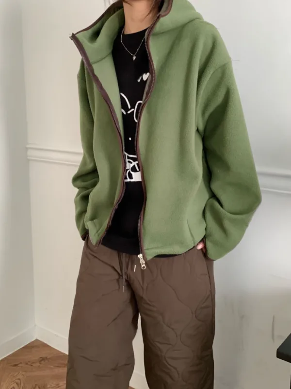 森野暖意刷毛連帽外套