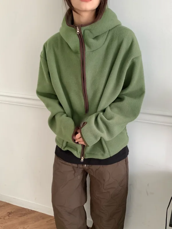 森野暖意刷毛連帽外套