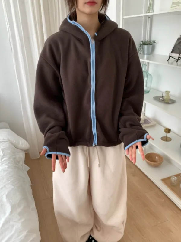 森野暖意刷毛連帽外套