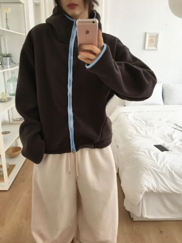 森野暖意刷毛連帽外套
