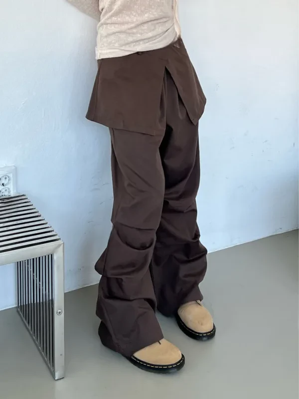 都會層影不對稱寬褲