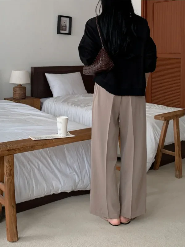 柔霧垂感抽繩寬褲