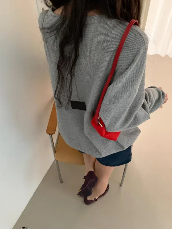 慵懶日常羅紋寬版上衣