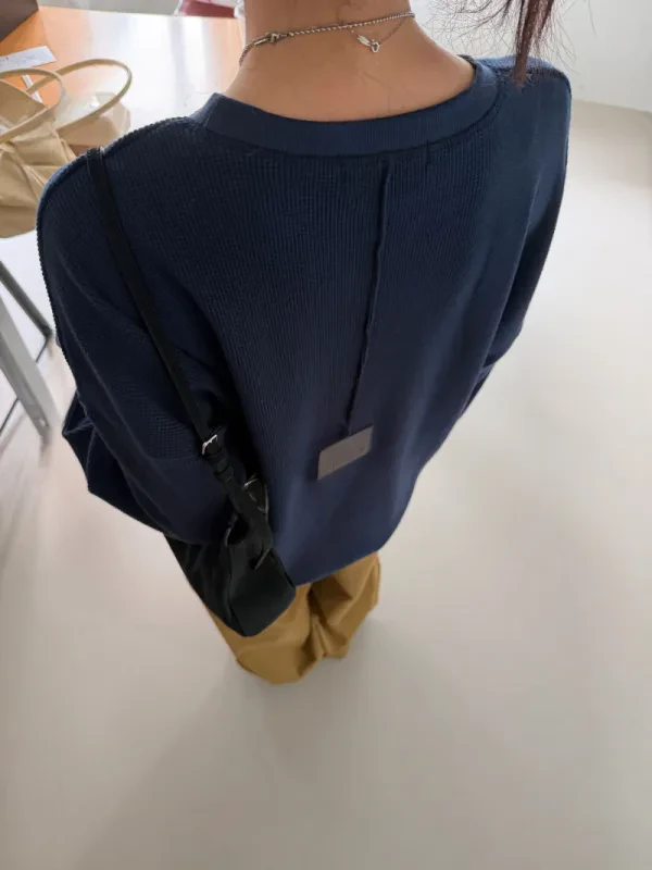 慵懶日常羅紋寬版上衣